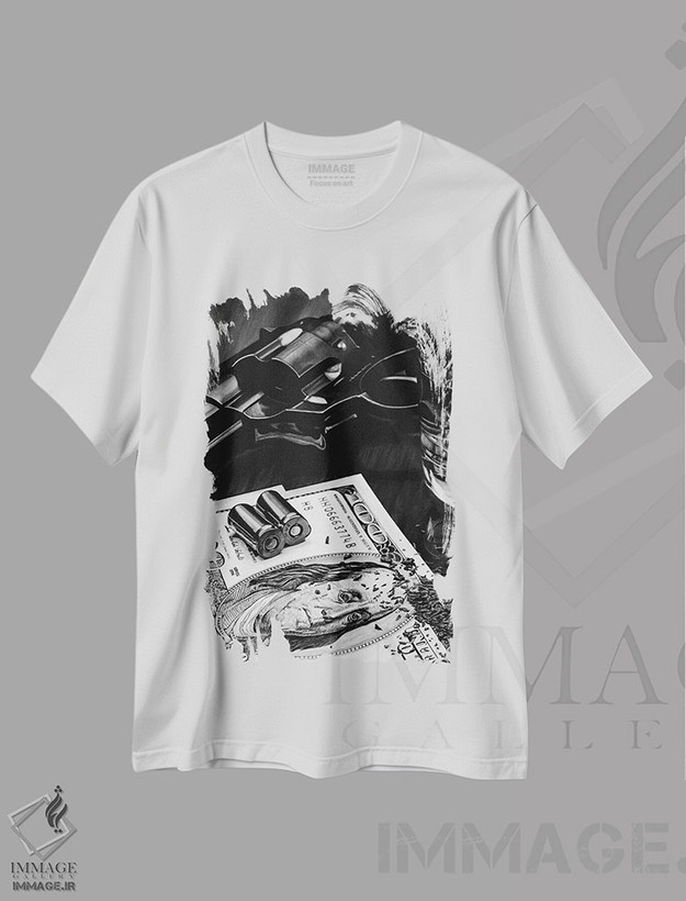 تیشرت طرح دار غرب وحشی ۱، هنر فاخر معاصر اثر جی.بلو استودیو | فروشگاه ایماژ
