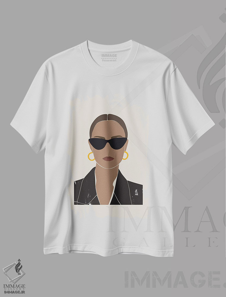 تیشرت طرح دار قدرت زنانه، هنر آمریکایی آفریقایی تبار اثر بلک پرینتس | فروشگاه ایماژ