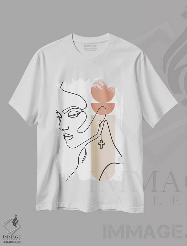 تیشرت طرح دار اشکال و خطوط، تزئینی اثر بلک پرینتس | فروشگاه ایماژ