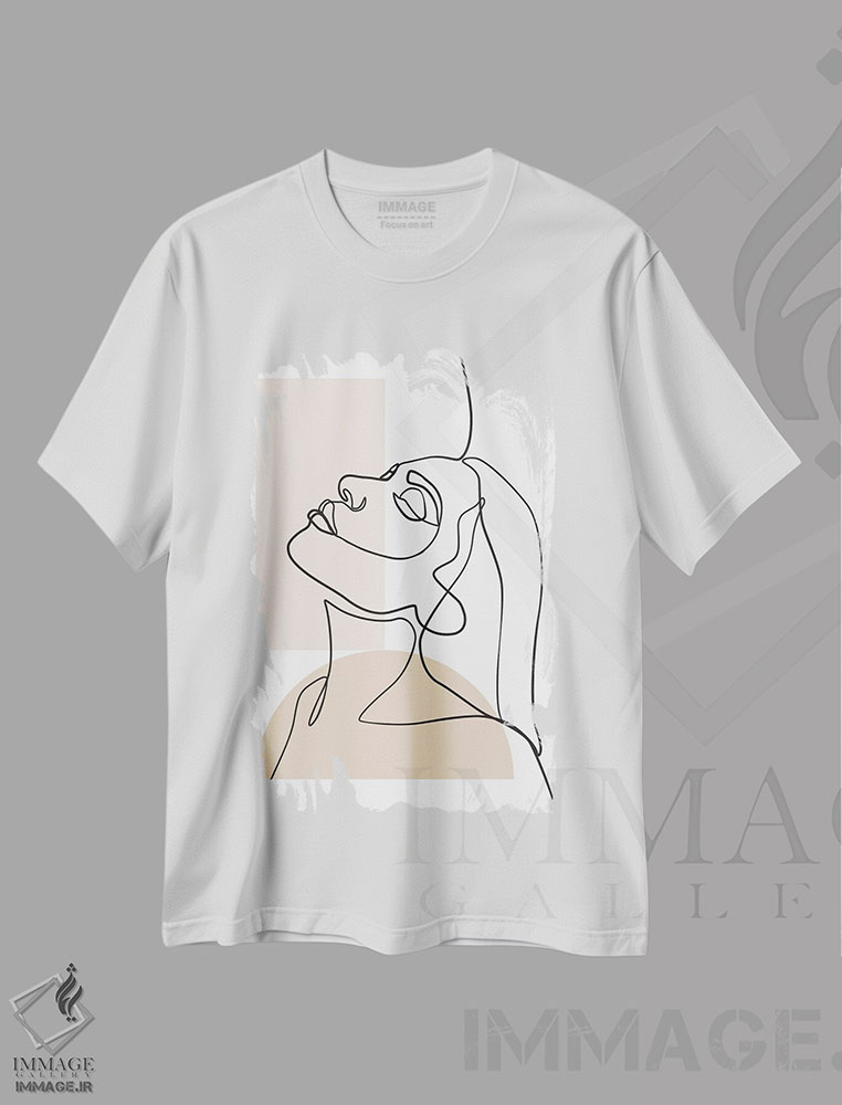 تیشرت طرح دار خطوط و اشکال، تزئینی اثر بلک پرینتس | immage.ir