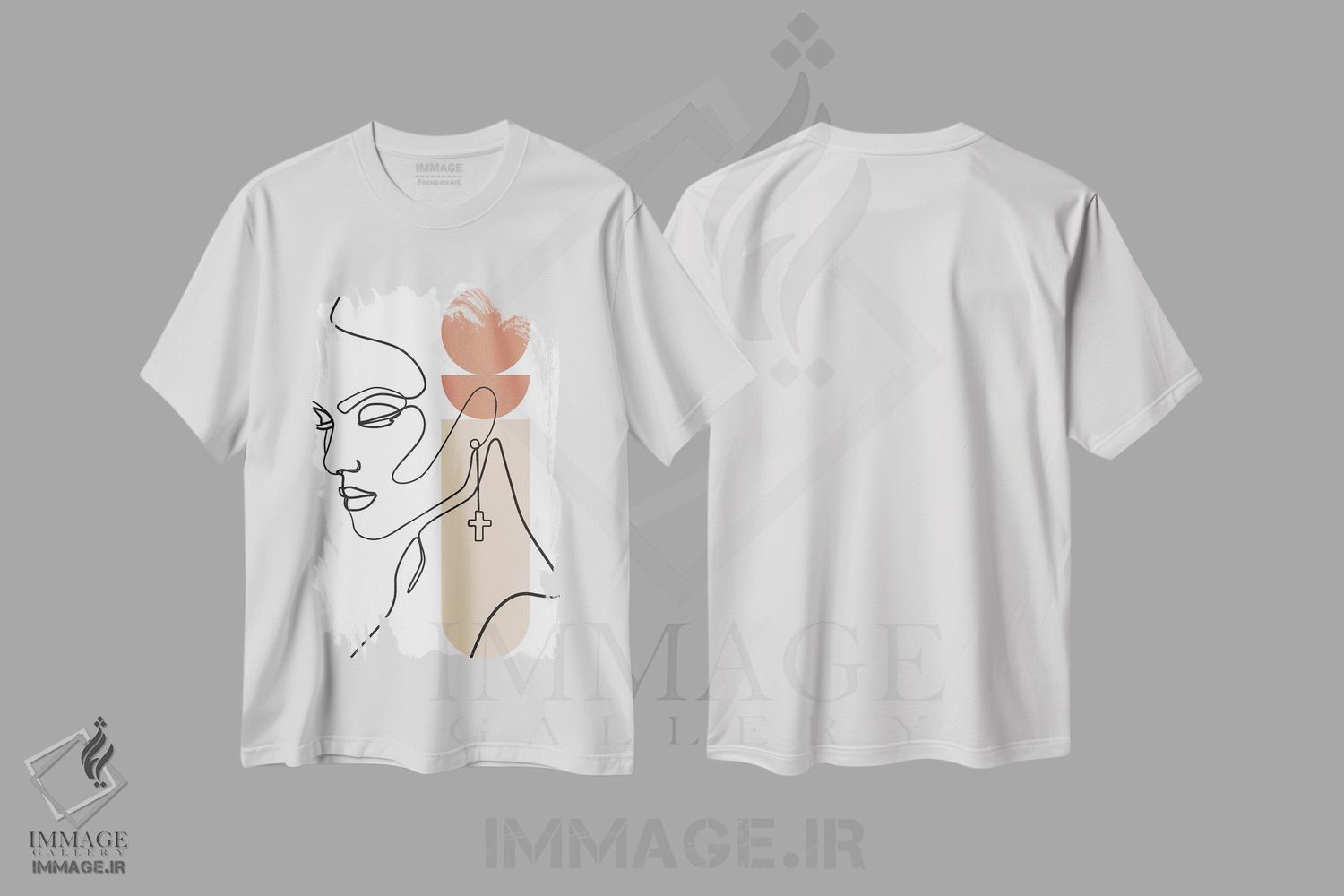 تیشرت طرح دار اشکال و خطوط، تزئینی اثر بلک پرینتس | فروشگاه ایماژ