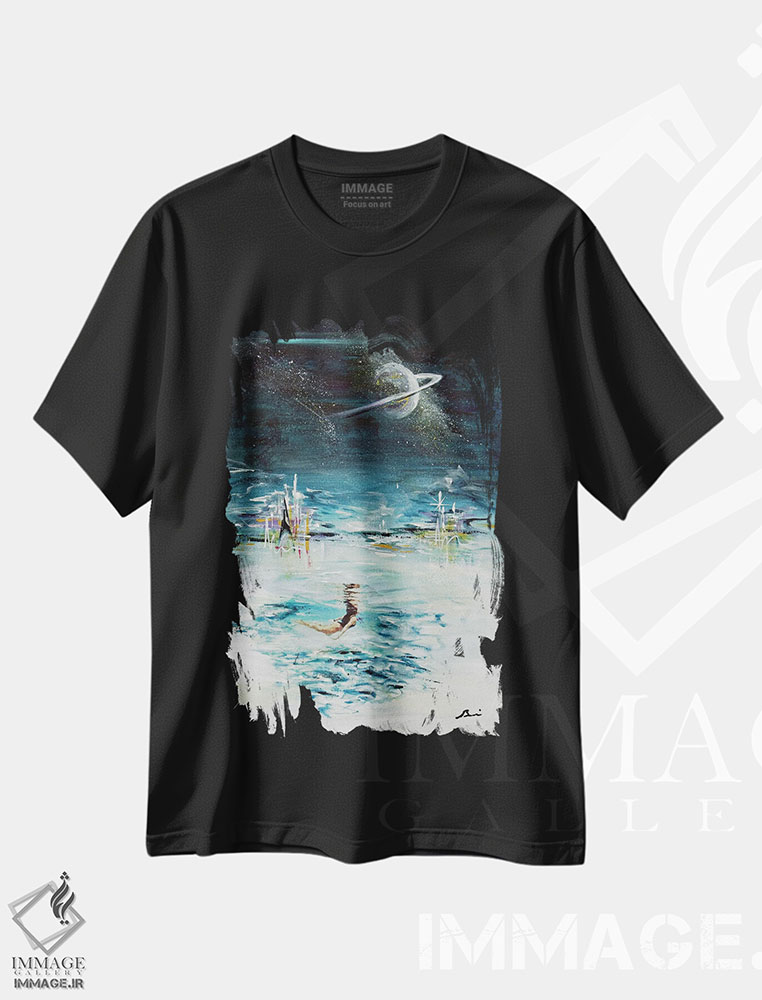 تیشرت طرح دار رویای میانه قرن VIII، دکور معاصر اثر آنجلا بیسون | immage.ir