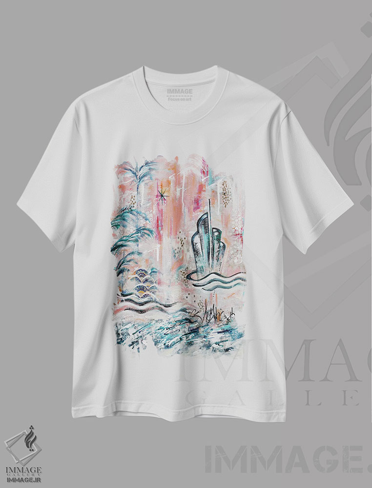 تیشرت طرح دار کوکومو X دکو هنری استوایی، دکور معاصر اثر آنجلا بیسون | فروشگاه ایماژ