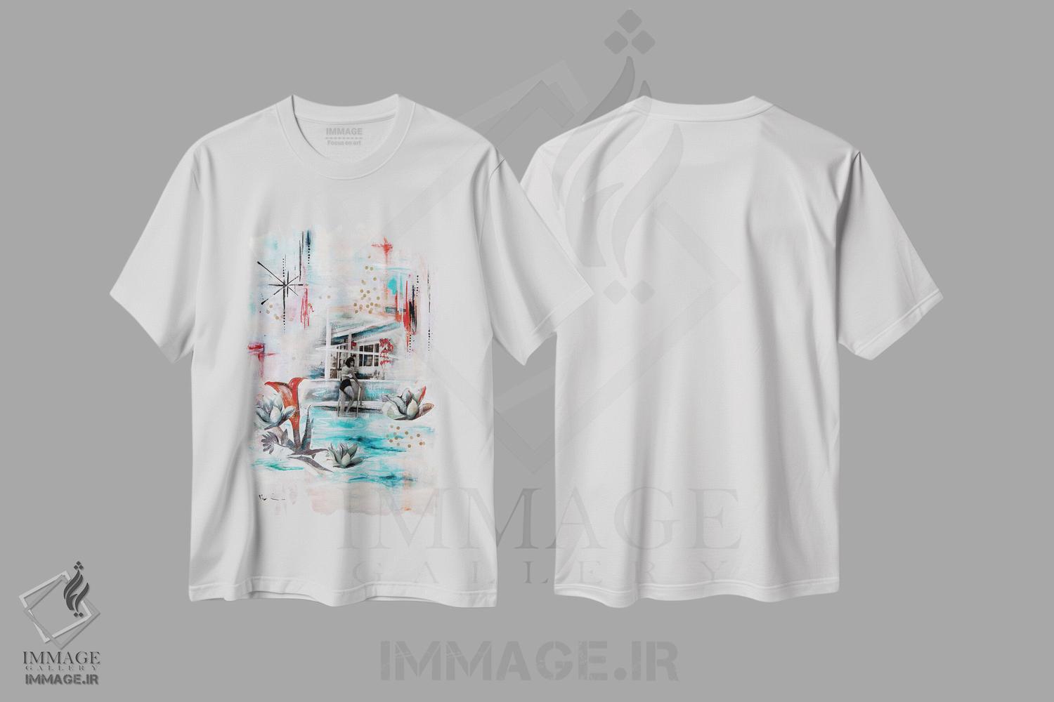 تیشرت طرح دار پالم اسپرینگز با عشق II، دکور معاصر اثر آنجلا بیسون | فروشگاه ایماژ