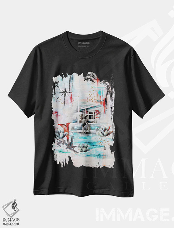 تیشرت طرح دار پالم اسپرینگز با عشق II، دکور معاصر اثر آنجلا بیسون | immage.ir