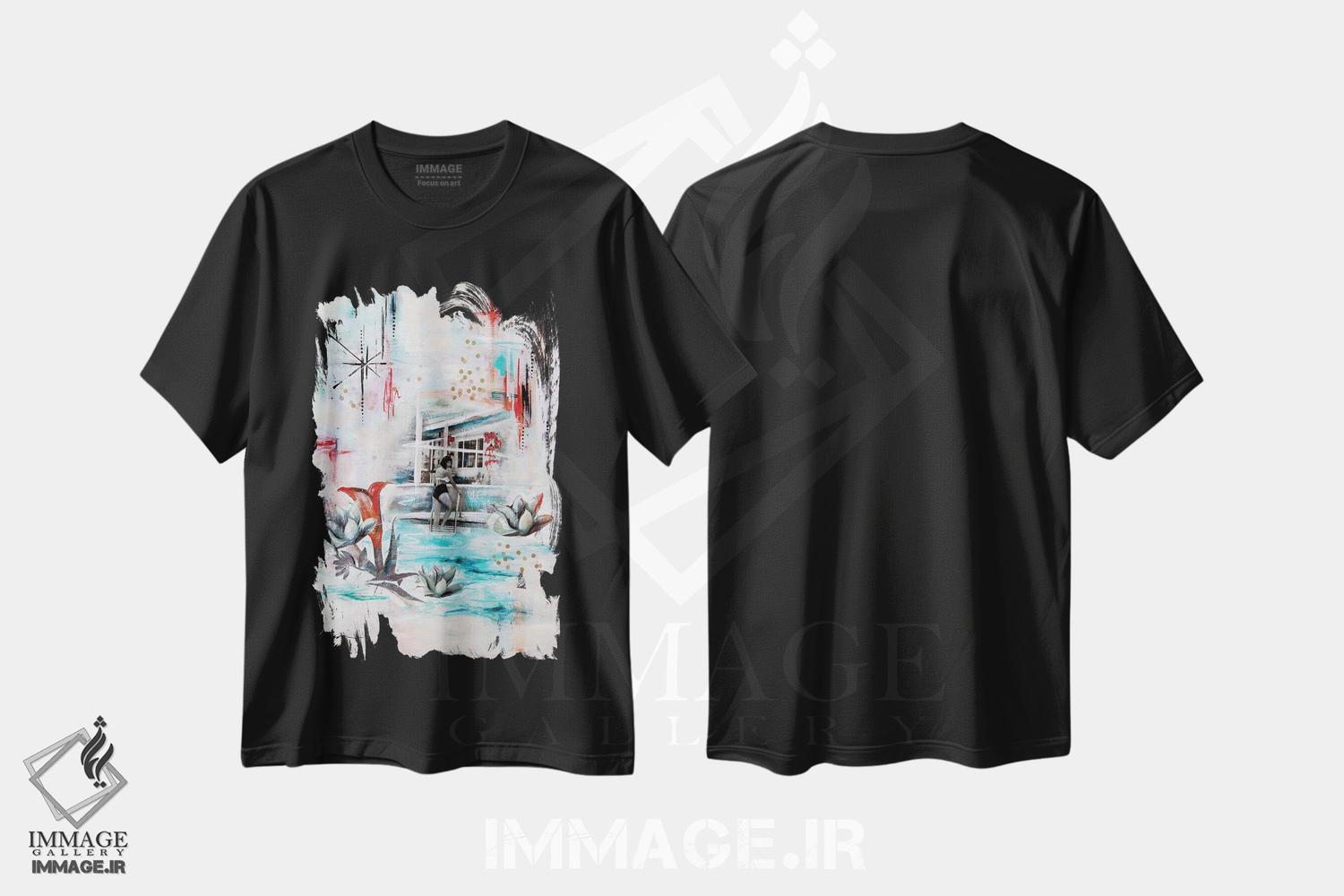 تیشرت طرح دار پالم اسپرینگز با عشق II، دکور معاصر اثر آنجلا بیسون | immage.ir