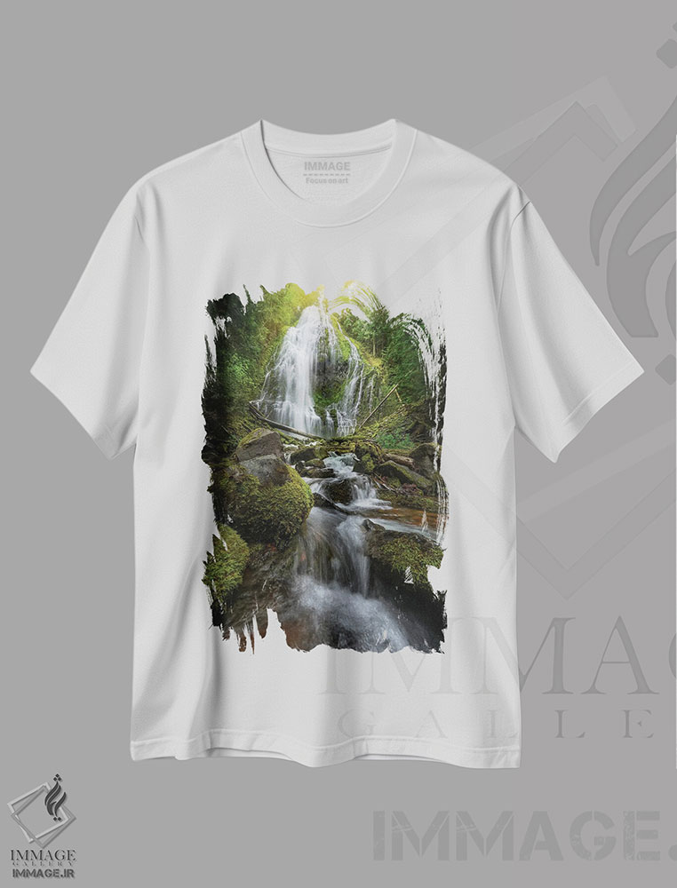 تیشرت طرح دار آبشار پروکسی، مدیوم اثر استیو برکلی | فروشگاه ایماژ