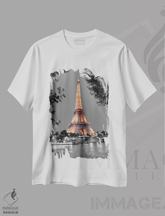 تیشرت طرح دار شب بر رود سن، تزئینی اثر آلن بلاوشتاین | immage.ir