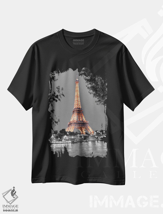 تیشرت طرح دار شب بر رود سن، تزئینی اثر آلن بلاوشتاین | فروشگاه ایماژ