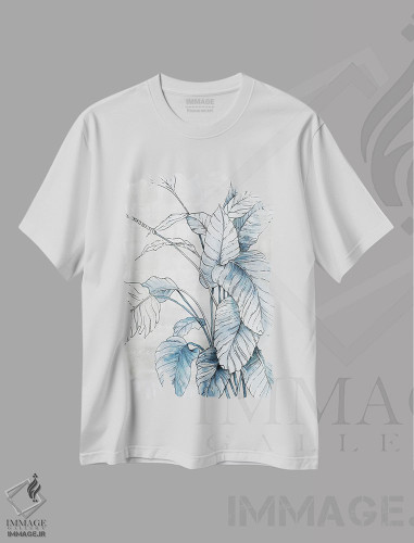 تیشرت طرح دار هارمونی آبی، دکور معاصر اثر الکس بلک | فروشگاه ایماژ