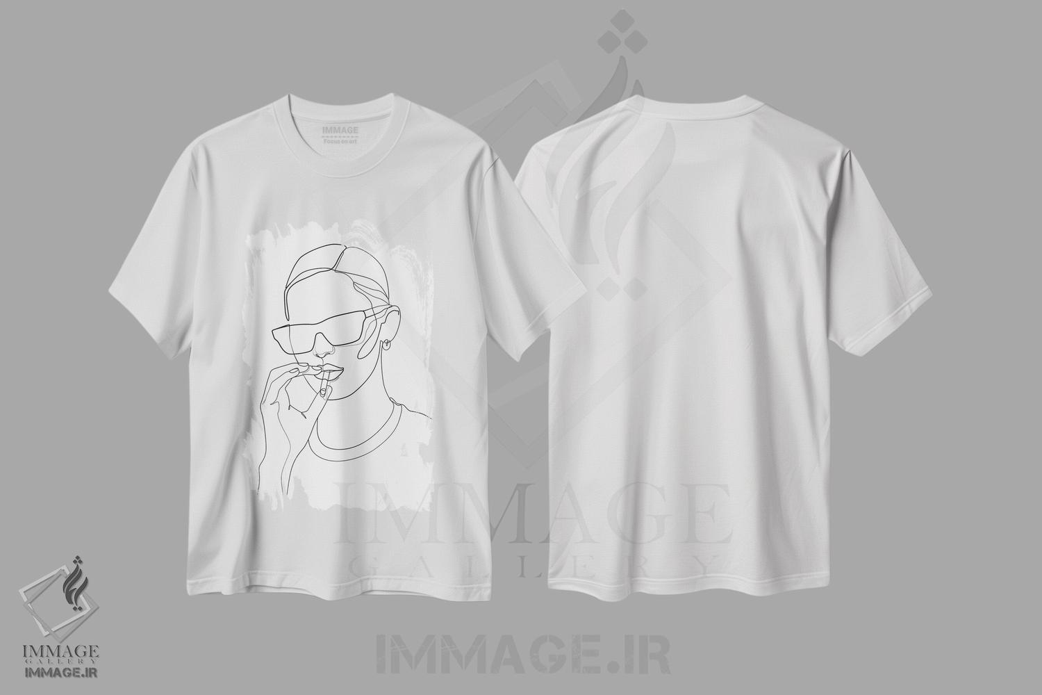 تیشرت طرح دار هنر خطی عادات بد، تزئینی اثر بلک پرینتس | immage.ir
