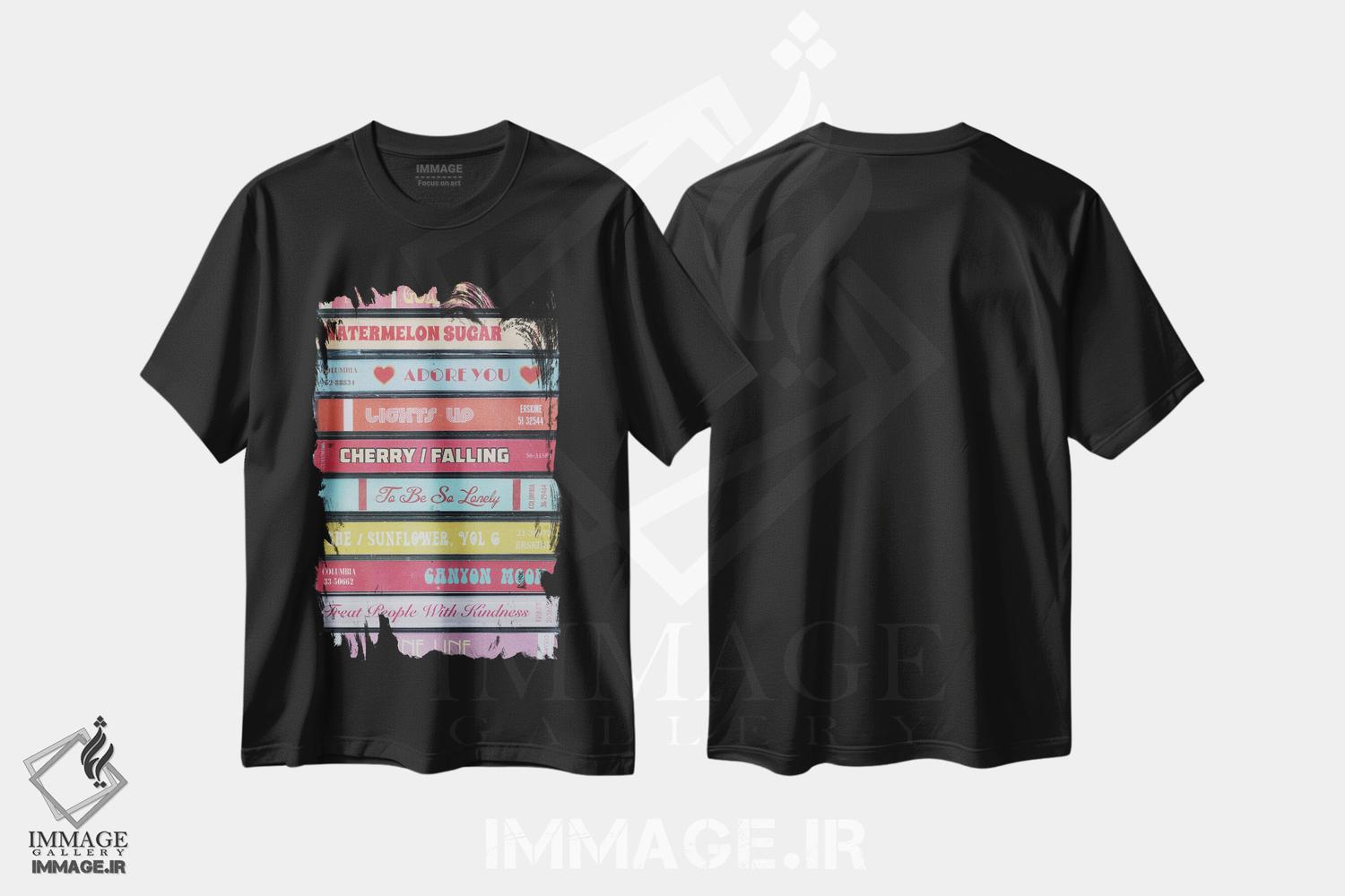 تیشرت طرح دار هری استایلز، تزئینی اثر جردن بولتون | فروشگاه ایماژ