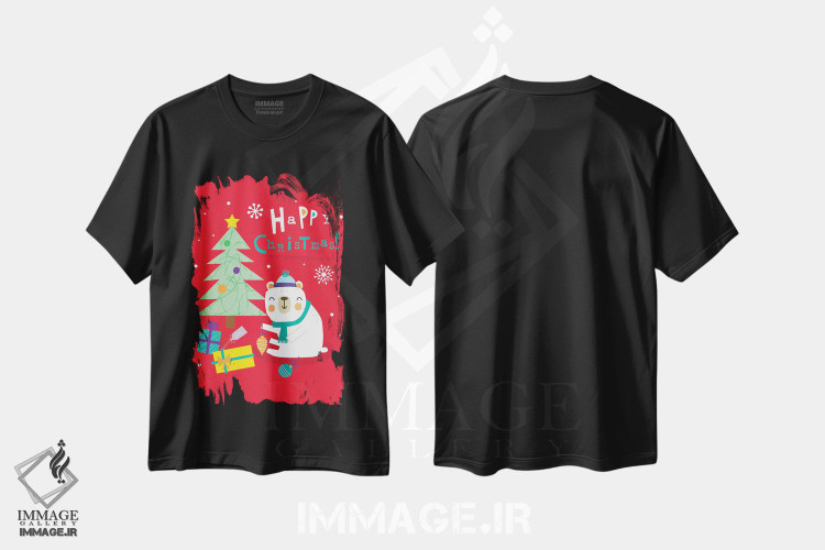 تیشرت طرح دار کریسمس مبارک کریسمس، تابلو و عبار ت های کریسمسی اثر لیزا بارلو | immage.ir