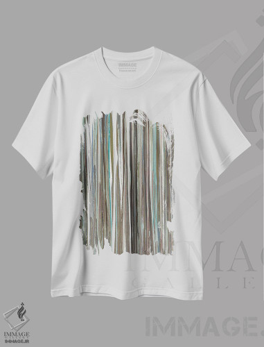 تیشرت طرح دار خطوط خنک اثر بلیکلی برینگ | فروشگاه ایماژ