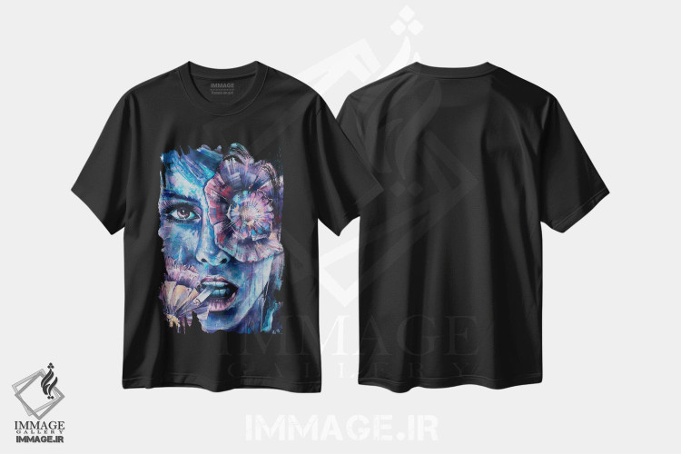 تیشرت طرح دار شقایق دریایی، هنر فاخر معاصر اثر بلول آرت | فروشگاه ایماژ