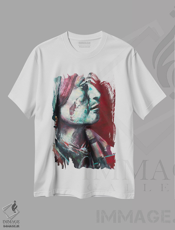 تیشرت طرح دار جیکاریا، هنر فاخر معاصر اثر بلول آرت | فروشگاه ایماژ