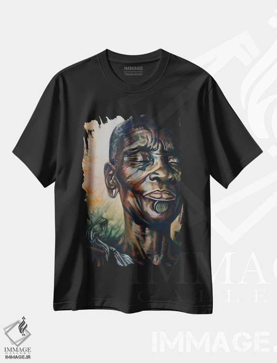 تیشرت طرح دار زن بودی، هنر آمریکایی آفریقایی تبار اثر بلول آرت | فروشگاه ایماژ