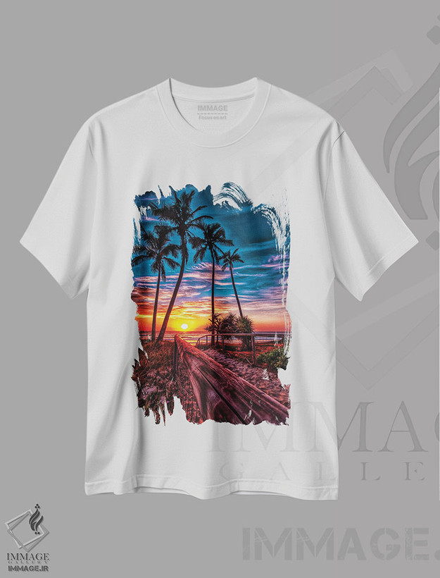 تیشرت طرح دار دسترسی به ساحل، مدیوم اثر بن مولدر | فروشگاه ایماژ