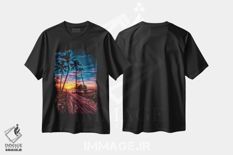 تیشرت طرح دار دسترسی به ساحل، مدیوم اثر بن مولدر | immage.ir