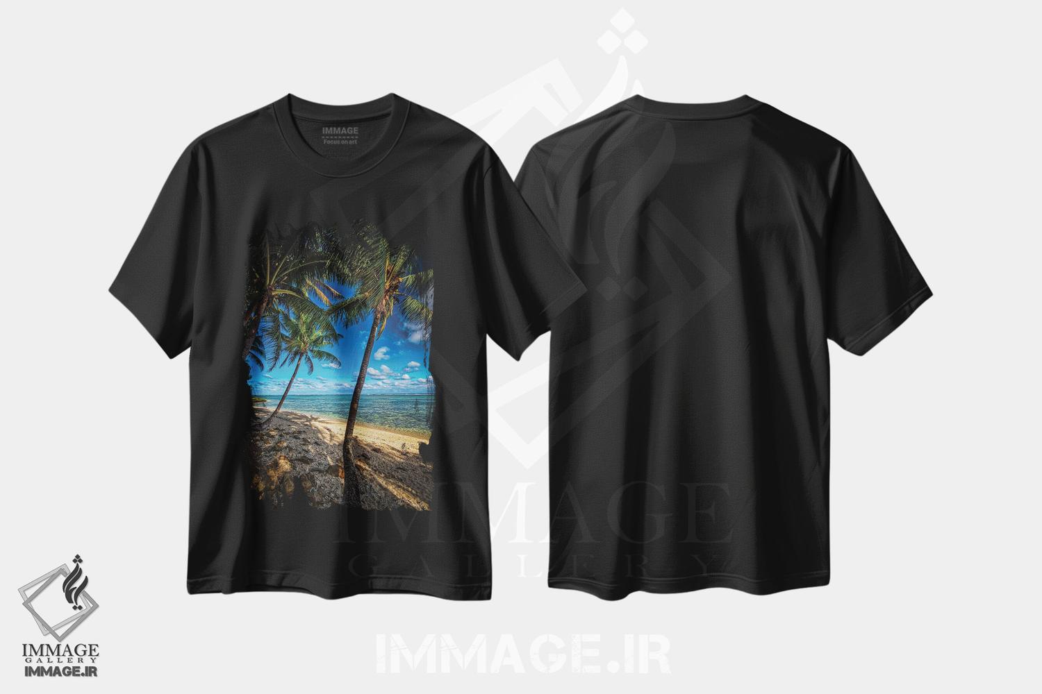 تیشرت طرح دار سواحل استوایی، تزئینی اثر بن مولدر | فروشگاه ایماژ