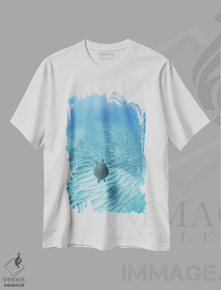 تیشرت طرح دار سفر لاک پشت، مدیوم اثر بن مولدر | فروشگاه ایماژ