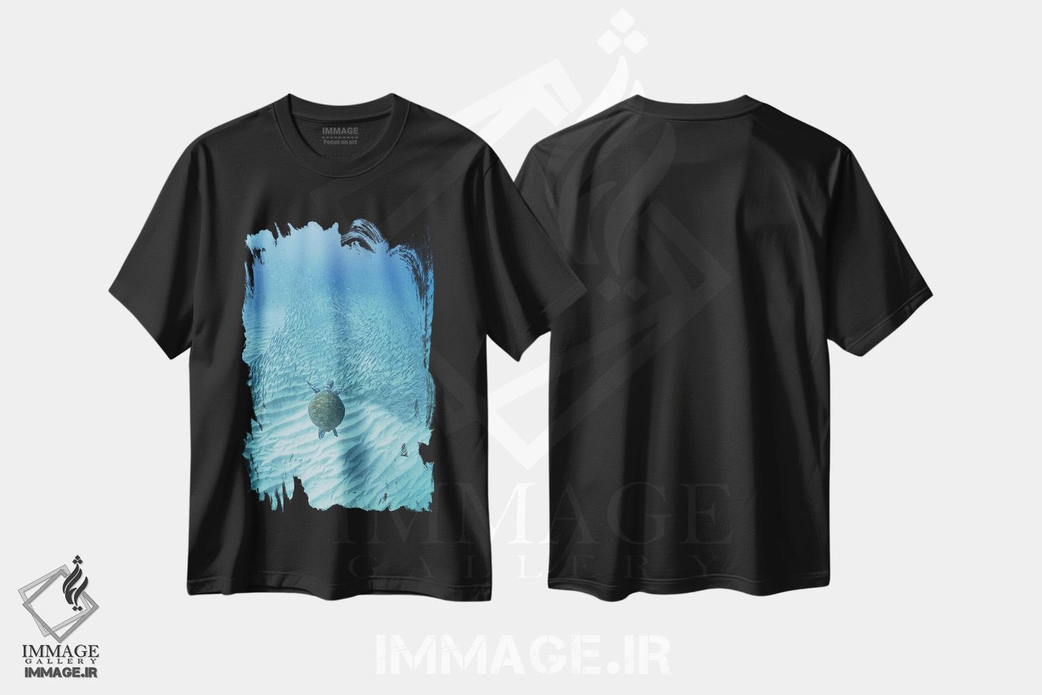 تیشرت طرح دار سفر لاک پشت، مدیوم اثر بن مولدر | immage.ir