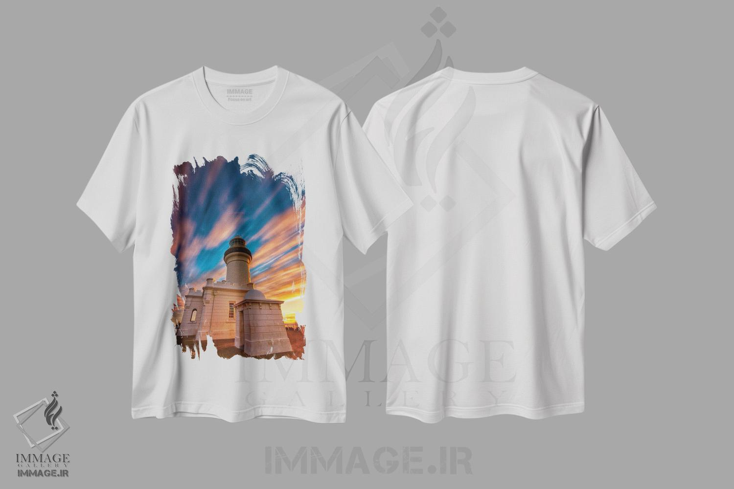 تیشرت طرح دار فانوس دریایی، مدیوم اثر بن مولدر | immage.ir