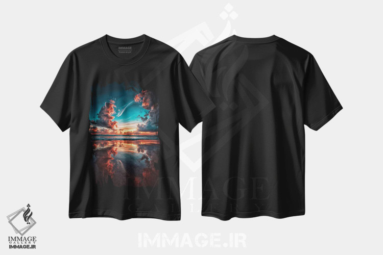 تیشرت طرح دار ابرهای اژدها، مدیوم اثر بن مولدر | فروشگاه ایماژ