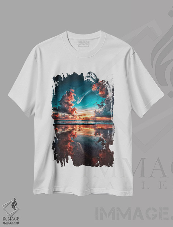 تیشرت طرح دار ابرهای اژدها، مدیوم اثر بن مولدر | immage.ir