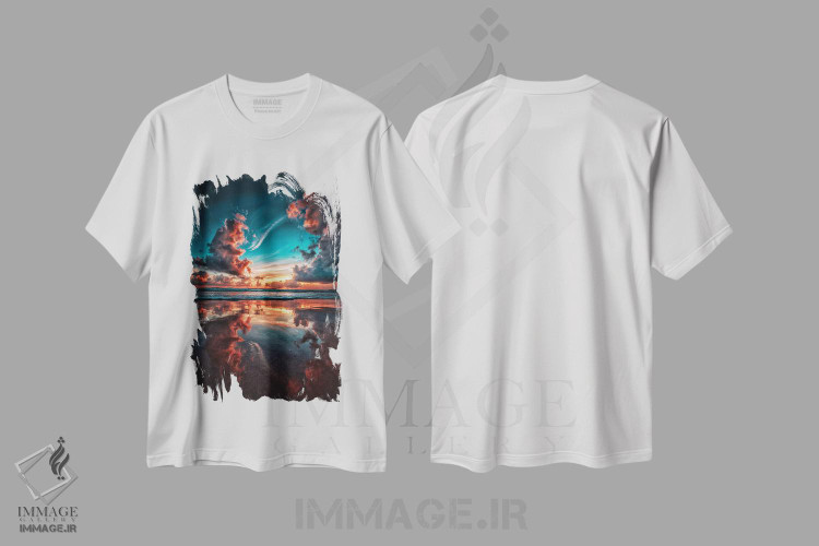 تیشرت طرح دار ابرهای اژدها، مدیوم اثر بن مولدر | immage.ir