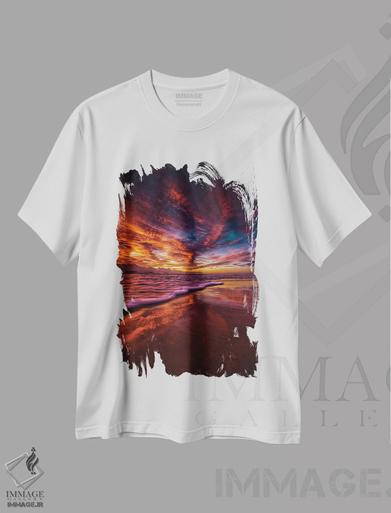 تیشرت طرح دار Sky & Sea,زمین، آسمان و دریا، مدیوم اثر بن مولدر | immage.ir