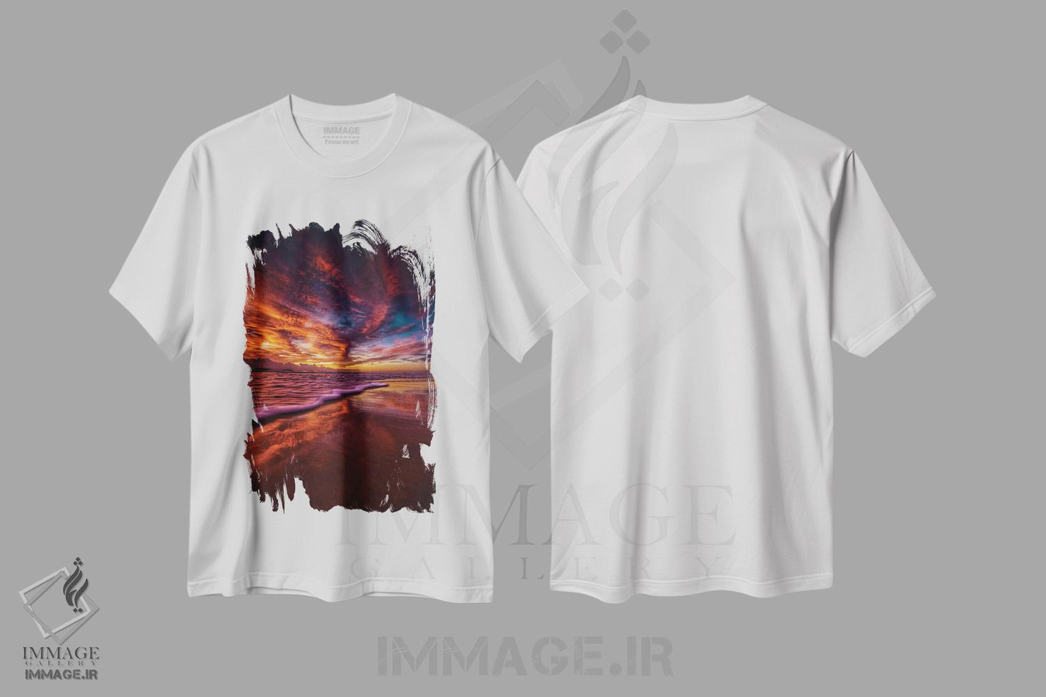 تیشرت طرح دار Sky & Sea,زمین، آسمان و دریا، مدیوم اثر بن مولدر | immage.ir