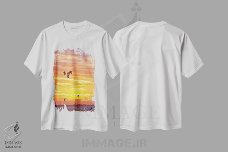 تیشرت طرح دار کایت سوار، مدیوم اثر بن مولدر | immage.ir