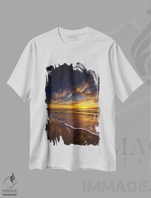 تیشرت طرح دار امواج طلایی، مدیوم اثر بن مولدر | immage.ir