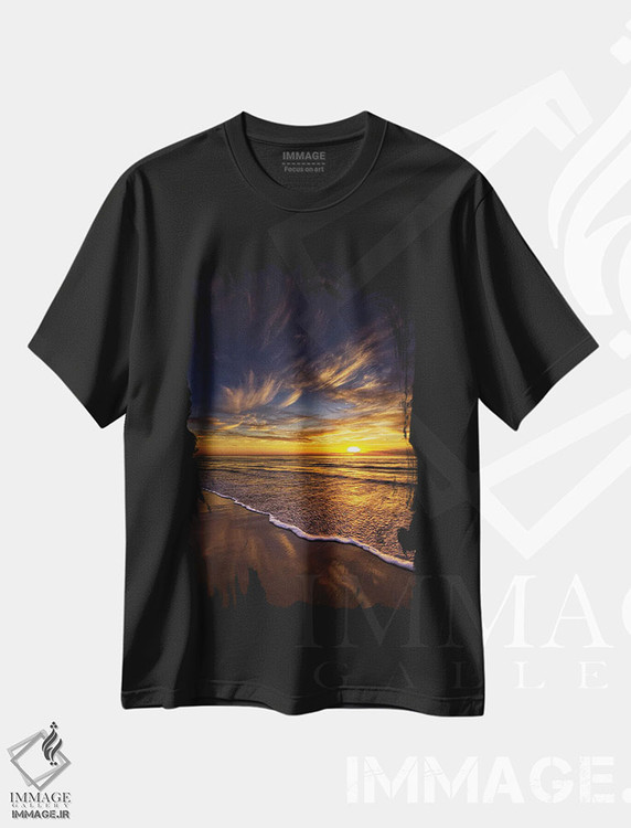 تیشرت طرح دار امواج طلایی، مدیوم اثر بن مولدر | فروشگاه ایماژ