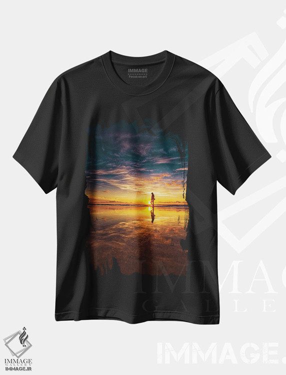 تیشرت طرح دار راه رفتن روی آب، مدیوم اثر بن مولدر | فروشگاه ایماژ