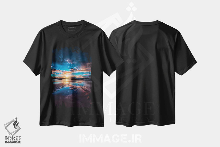 تیشرت طرح دار جزر کم، مدیوم اثر بن مولدر | immage.ir
