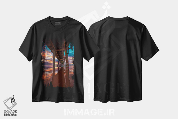 تیشرت طرح دار زیر پل، مدیوم اثر بن مولدر | immage.ir
