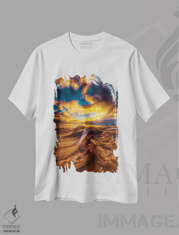 تیشرت طرح دار حرکت آب، مدیوم اثر بن مولدر | فروشگاه ایماژ