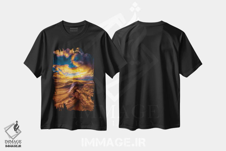 تیشرت طرح دار حرکت آب، مدیوم اثر بن مولدر | immage.ir