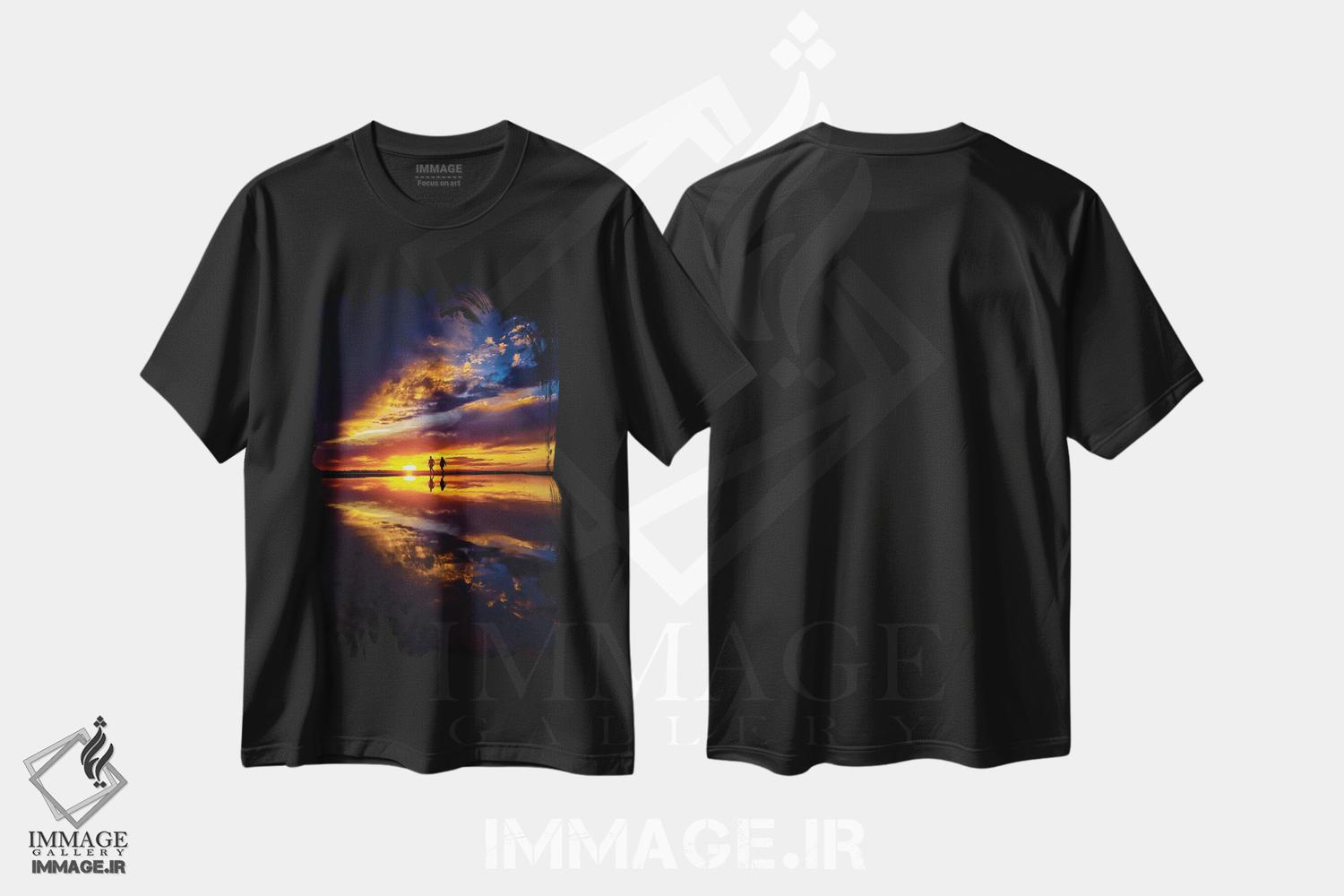 تیشرت طرح دار قدم زدن روی نور، مدیوم اثر بن مولدر | فروشگاه ایماژ