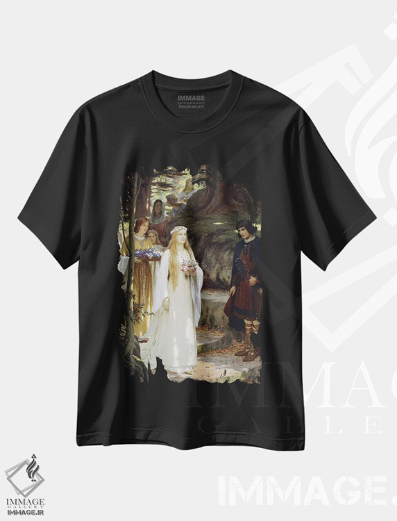 تیشرت طرح دار 1914,بانو زیبای من، ۱۹۱۴، هنر فاخر کلاسیک اثر ادموند بلر لیتون | فروشگاه ایماژ
