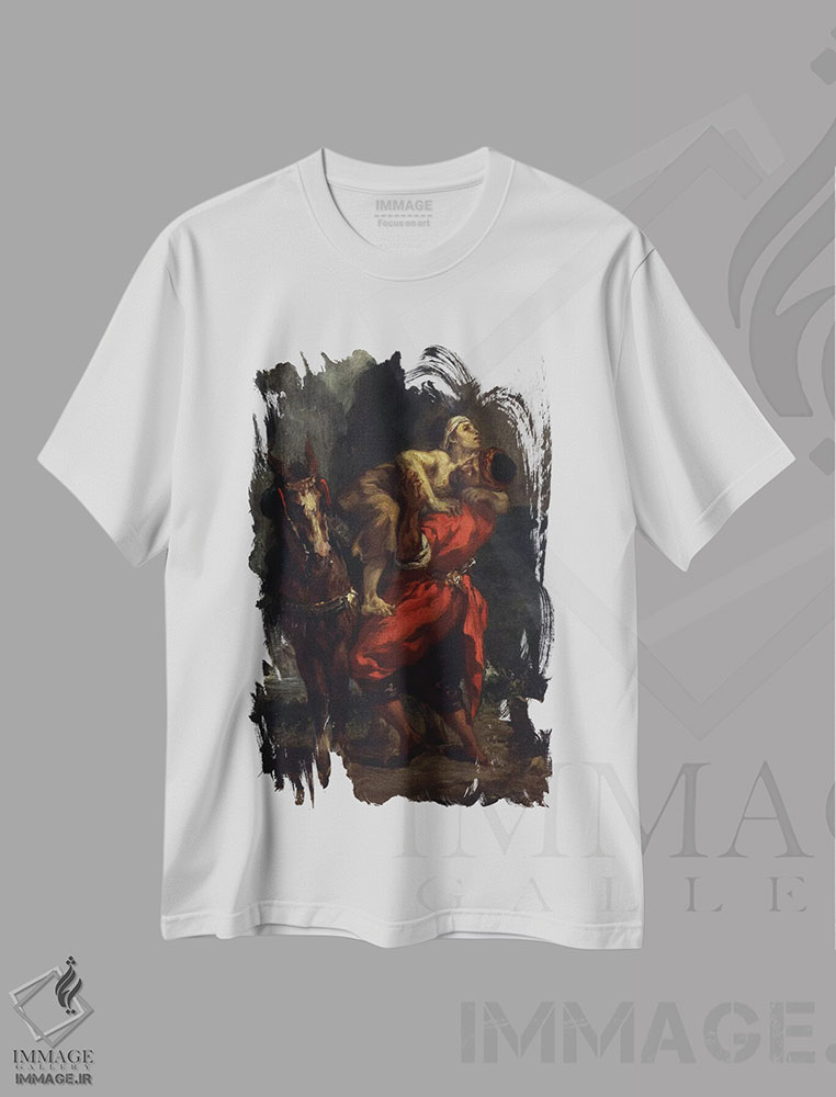 تیشرت طرح دار ,سامری نیکوکار، هنر فاخر کلاسیک اثر فردیناند ویکتور اوژن دلاکروا | immage.ir