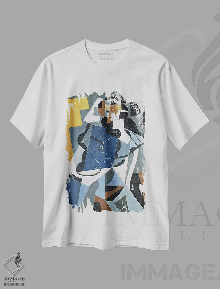 تیشرت طرح دار 1917,پیکرهٔ یک زن، ۱۹۱۷، آبستره اثر خوان گрис | فروشگاه ایماژ