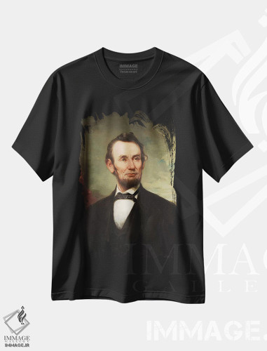تیشرت طرح دار آبراهام لینکلن، هنر فاخر کلاسیک اثر جورج هنری استوری | فروشگاه ایماژ