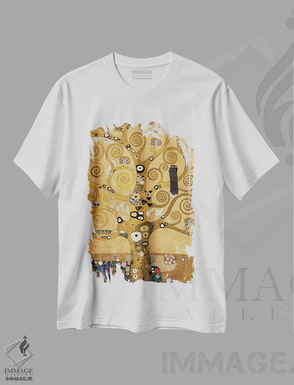 تیشرت طرح دار c.1905-09,درخت زندگی، حدود ۱۹۰۵-۱۹۰۹، هنر فاخر کلاسیک اثر گوستاو کلیمت | immage.ir