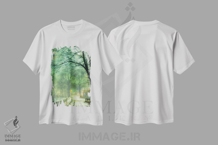 تیشرت طرح دار آثار جان اتکینسون گریمشا - فروشگاه ایماژ