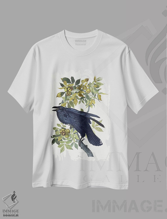 تیشرت طرح دار کلاغ، هنر فاخر کلاسیک اثر جان جیمز آدوبون | فروشگاه ایماژ