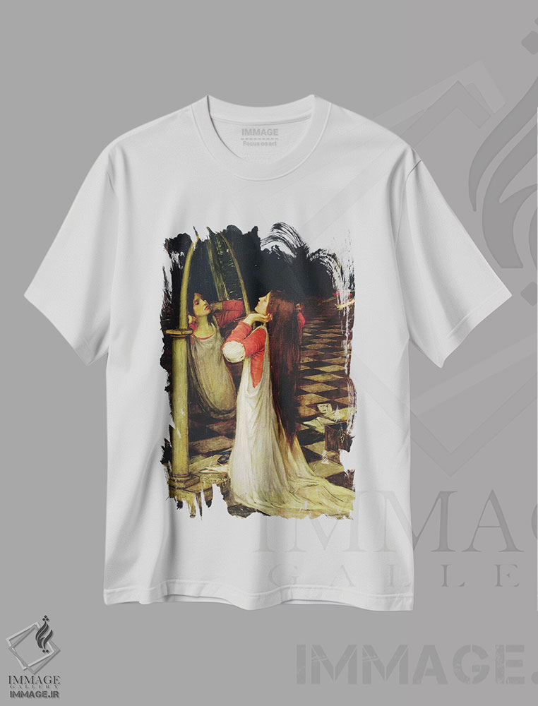 تیشرت طرح دار c.1897,ماریانا در جنوب، حدود ۱۸۹۷، هنر فاخر کلاسیک اثر جان ویلیام واترهاوس | immage.ir