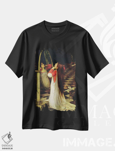 تیشرت طرح دار c.1897,ماریانا در جنوب، حدود ۱۸۹۷، هنر فاخر کلاسیک اثر جان ویلیام واترهاوس | فروشگاه ایماژ